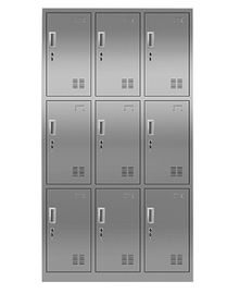 کابینت پزشکی استیل عملکرد پایدار 9 درب، قفسه ذخیره سازی فلزی لباس خانگی